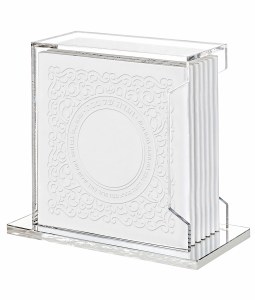 Picture of Lucite Haggadah Holder Includes Set Of 8 Square Pesach Haggadahs Lace Design White Edut Mizrach [Paperback]